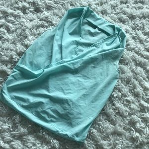 Lululemon aqua blue yoga wrap tank size 4
